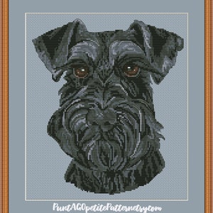 Kreuzstichmuster Zwergschnauzer (Digitaler PDF-Download)