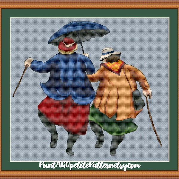Granny besties cross stitch pdf pattern