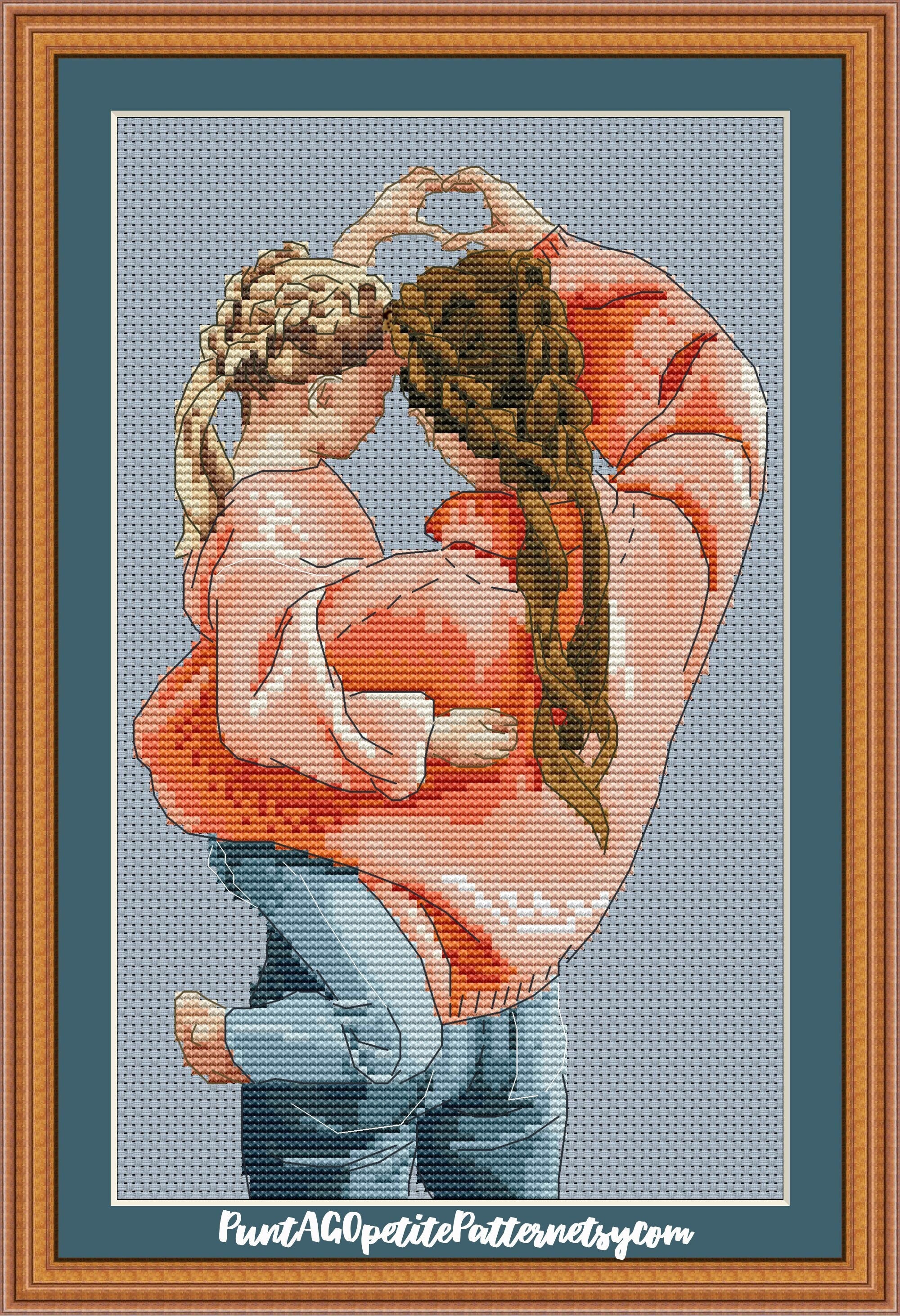 Mother and Daughter Cross Stitch Pdf Pattern - Etsy mother-and-daughter-cross-stitch-pdf-pattern-etsy