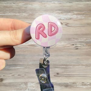 Dietitian RD Badge Reel | Swivel Alligator Clip, 1.25&quot; Design | Perfect Accessory for Scrubs, Lab Coat, Lanyard