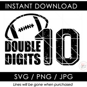 10. Geburtstag Fußball Distressed SVG | Doppelte Ziffern PNG | 10. Geburtstag Zitat JPG | 10 Jahre altes Geburtstags-Shirt Design | Schnittdatei Cricut
