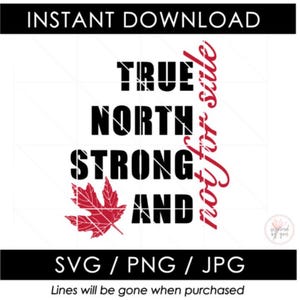 Canada is niet te koop SVG | True North, sterk en niet te koop, png PNGEgg | Canada 51e staat JPG | Canadian Proud | Shirt gesneden bestand vector Cricut