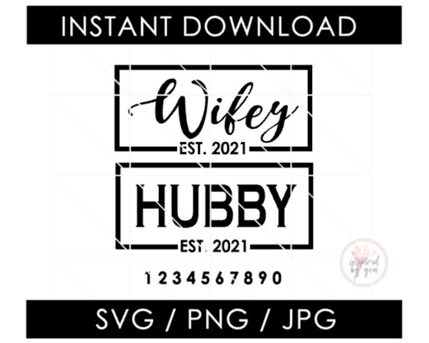 Craft Supplies And Tools Scrapbooking Husband Wife Hubbey Vector Wifey Hubby Svg Married Newlyweds