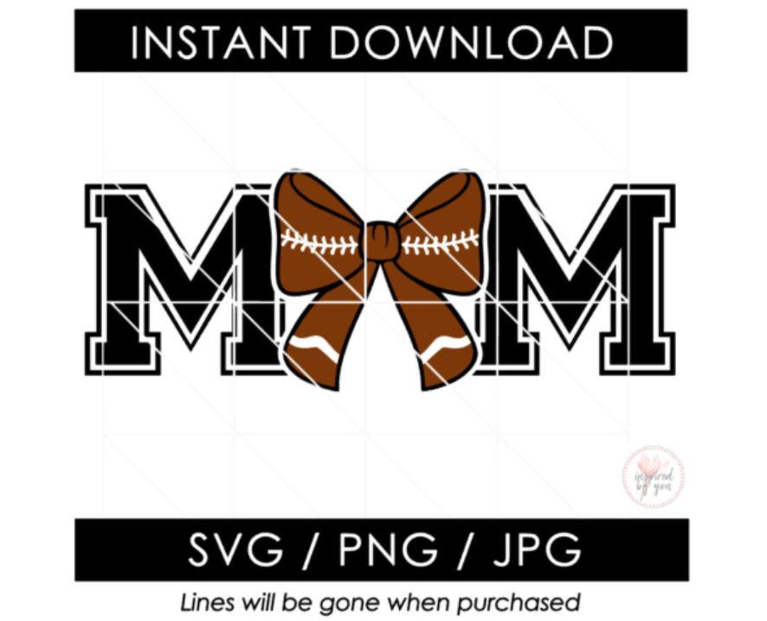 Football Mom Coquette Bow SVG | Soccer Girly Bows PNG | Mama Grandma ...