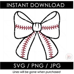 Baseball Coquette Bow SVG / Softball Girly Bows PNG / Mamma mamma nonna sorella regalo JPG / File di taglio Cricut / Crea la tua maglietta tazze cuscini