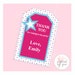 Star Girl Menu America 5x7 AG Pink White Red Stars Girl Menu DIGITAL ...
