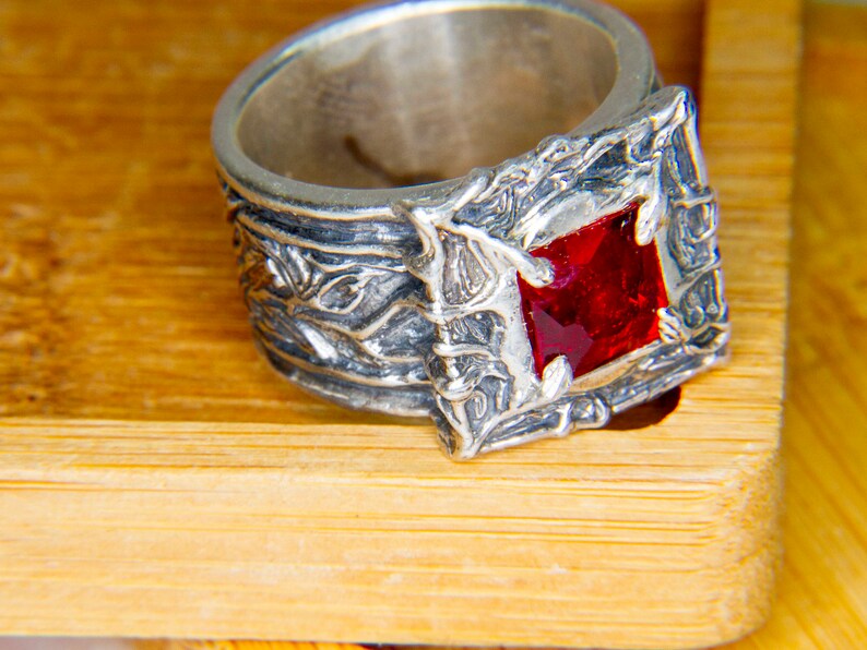 Bloodbite Ring / Mens Gothic Ring / Fantasy Ring for Men / Etsy