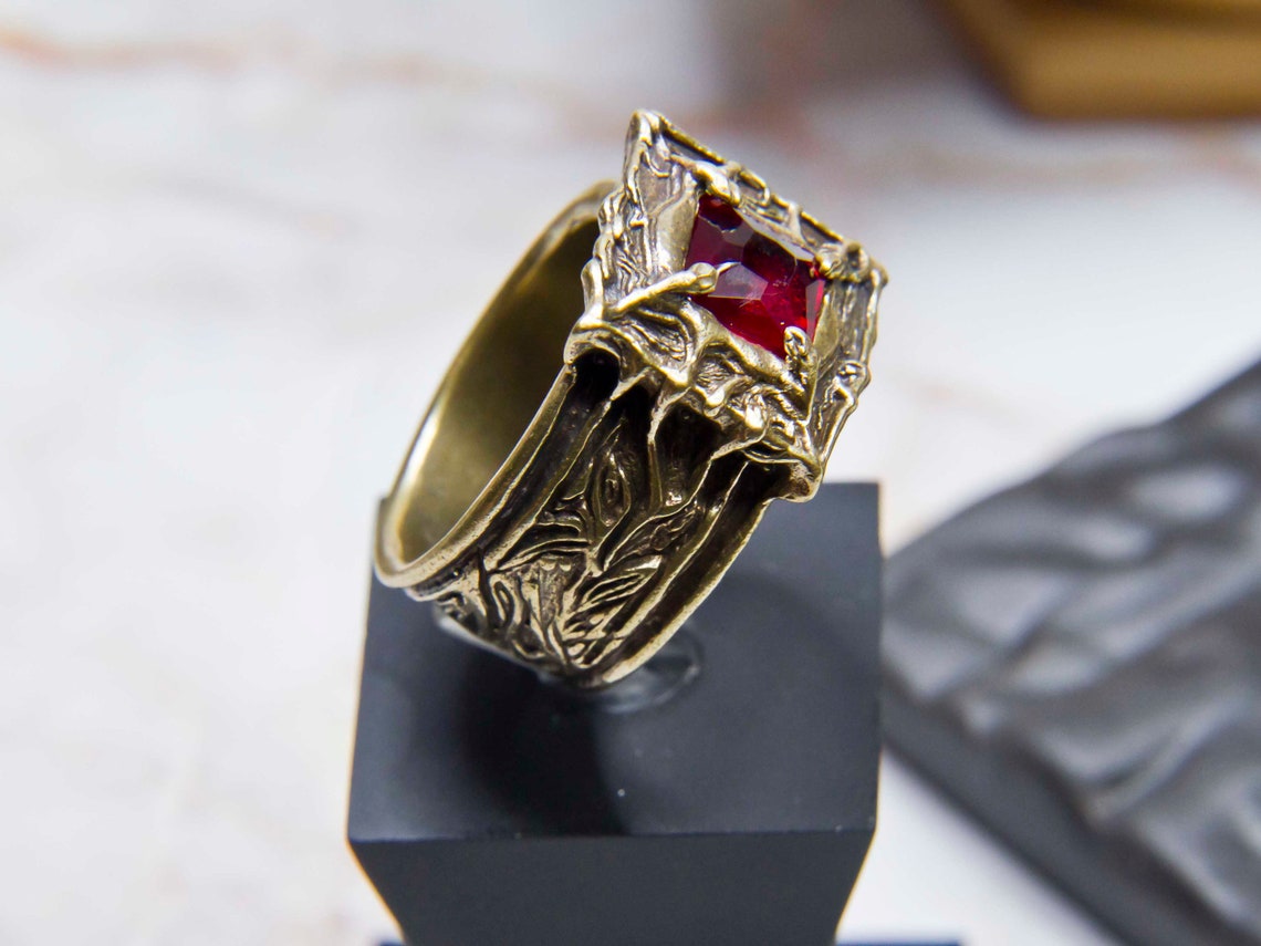 Bloodbite ring / Mens gothic ring / Fantasy ring for men / Etsy