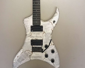 Edgar Allen Poe modge podge guitar