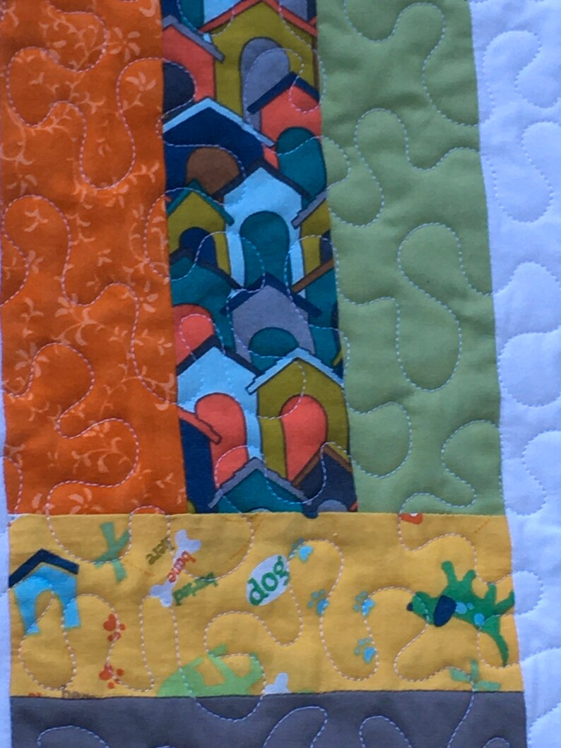 Contemporary Baby Quilt Modern Baby Quilt Bright Modern Baby Etsy