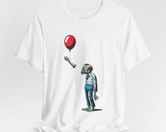 Zumbi triste e seu balão | Camiseta engraçada | Camiseta unissex
