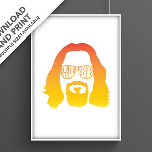 The Dude Abides | Printable Movie Poster | Digital Download