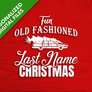 Navidad familiar personalizada, divertida y antigua / Archivo digital