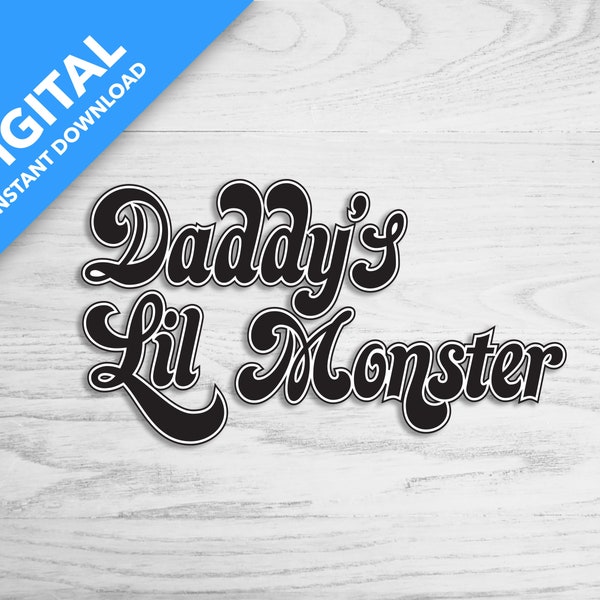 Papas kleines Monster | Digitaler Download | Vorlage