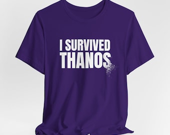 Eu sobrevivi a Thanos | Camiseta de manga curta unissex