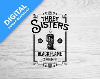 3 Sisters Black Candle Co. | Download digital | SVG
