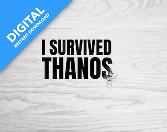 Eu sobrevivi Thanos | Download Digital | Template
