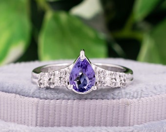 Beautiful Natural Tanzanite Gemstone Ring - 925 Solid Sterling Silver Ring - Size 6.75 US- December Birthstone Ring - Genuine Tanzanite Ring