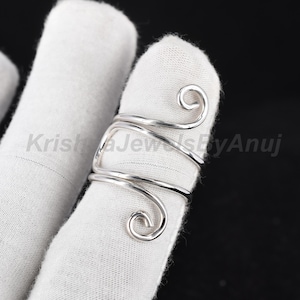 Silver Splint Ring - Solid 925 Sterling Silver Ring - Arthritis Silver Splint - Midi Finger Ring - Splint Knuckle Ring - Finger Splint