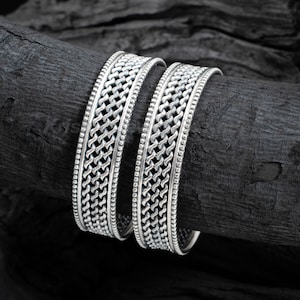 Pulseira Jali de prata esterlina 925 – linda pulseira vintage oxidada feita à mão – joia tradicional – item de presente exclusivo