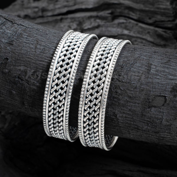 925 Sterling Silver Jali Bangle - Handmade Oxidized Gorgeous Vintage Bangle Bracelet - Traditional Bangle Jewelry - Unique Gift Item