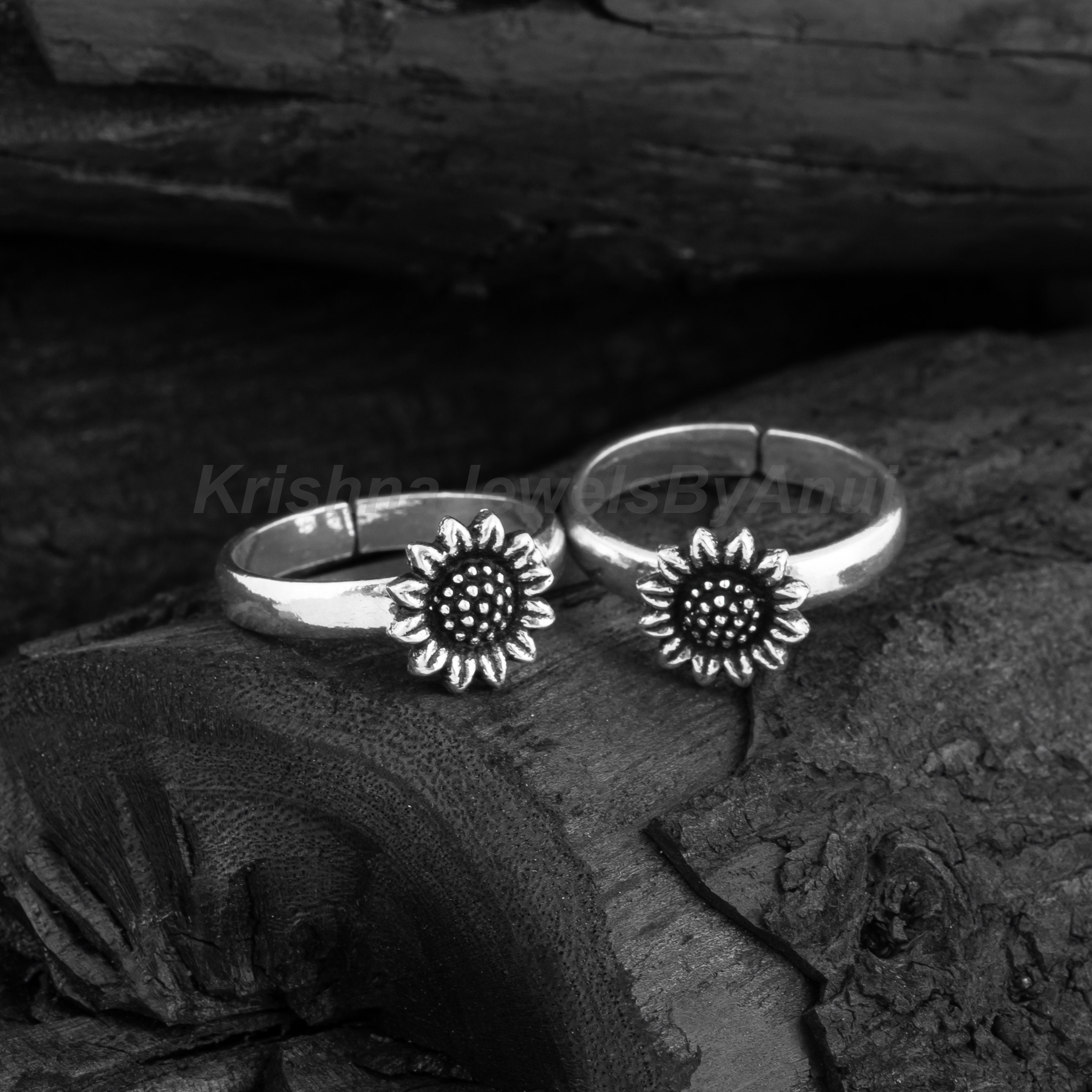 Gorgeous Sunflower Toe Ring 925 Sterling Silver Toe Ring Toe Ring
