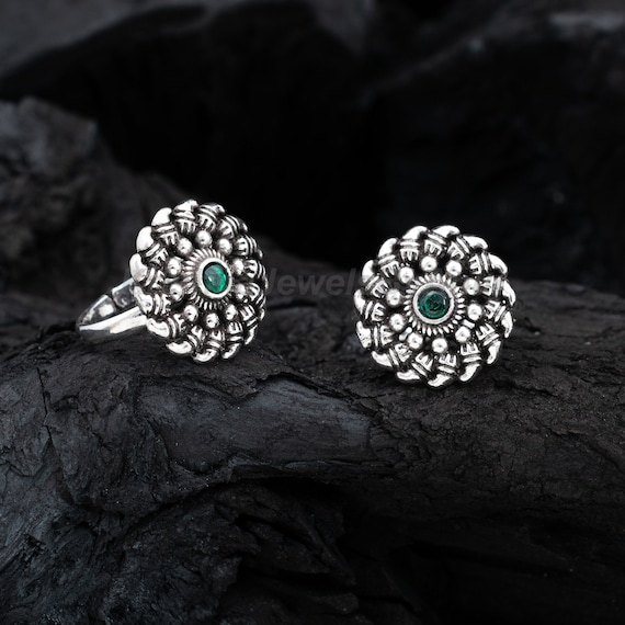 925 Sterling Silver Floral Toe Ring – Joharcart