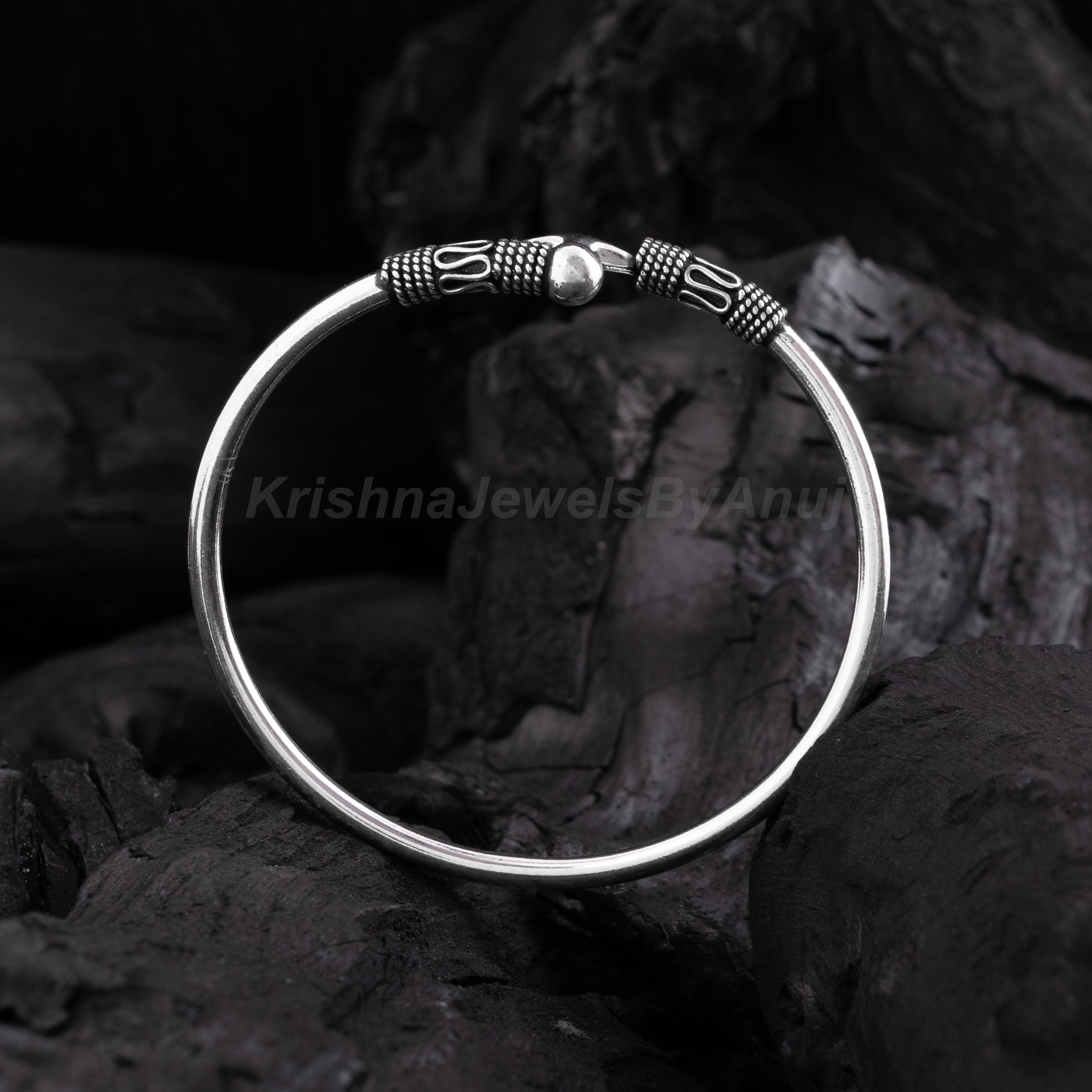 SILVER925 INDIAN BRACELET/シルバー/バングル SILVER925 INDIAN たのしむ DESIGN BRACELETシルバーバングル
