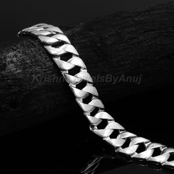 8.5 " 104g UOMO Pesante Motociclista Cubano Cordolo Catena - Foto 10