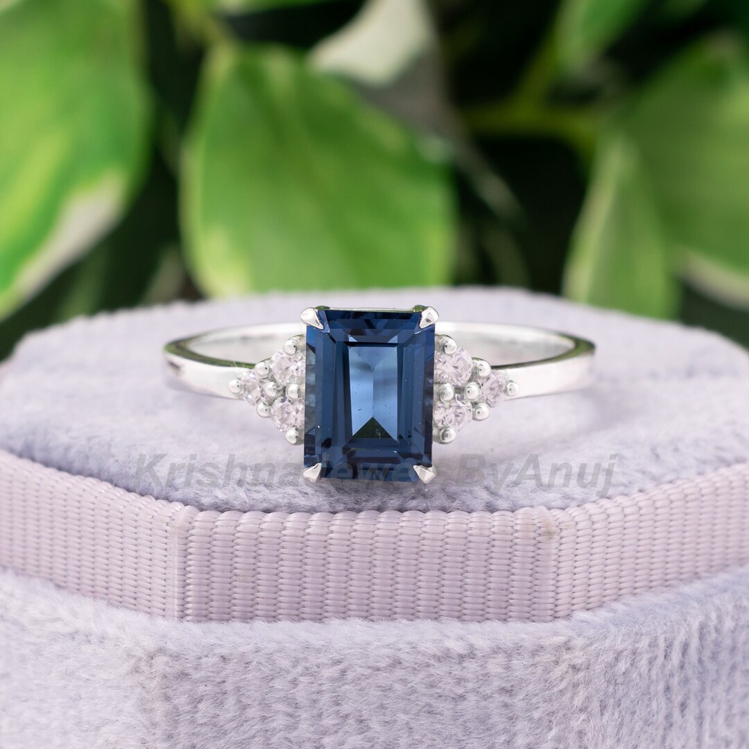 Gorgeous Natural London Blue Topaz Ring- 925 Sterling Silver Ring ...