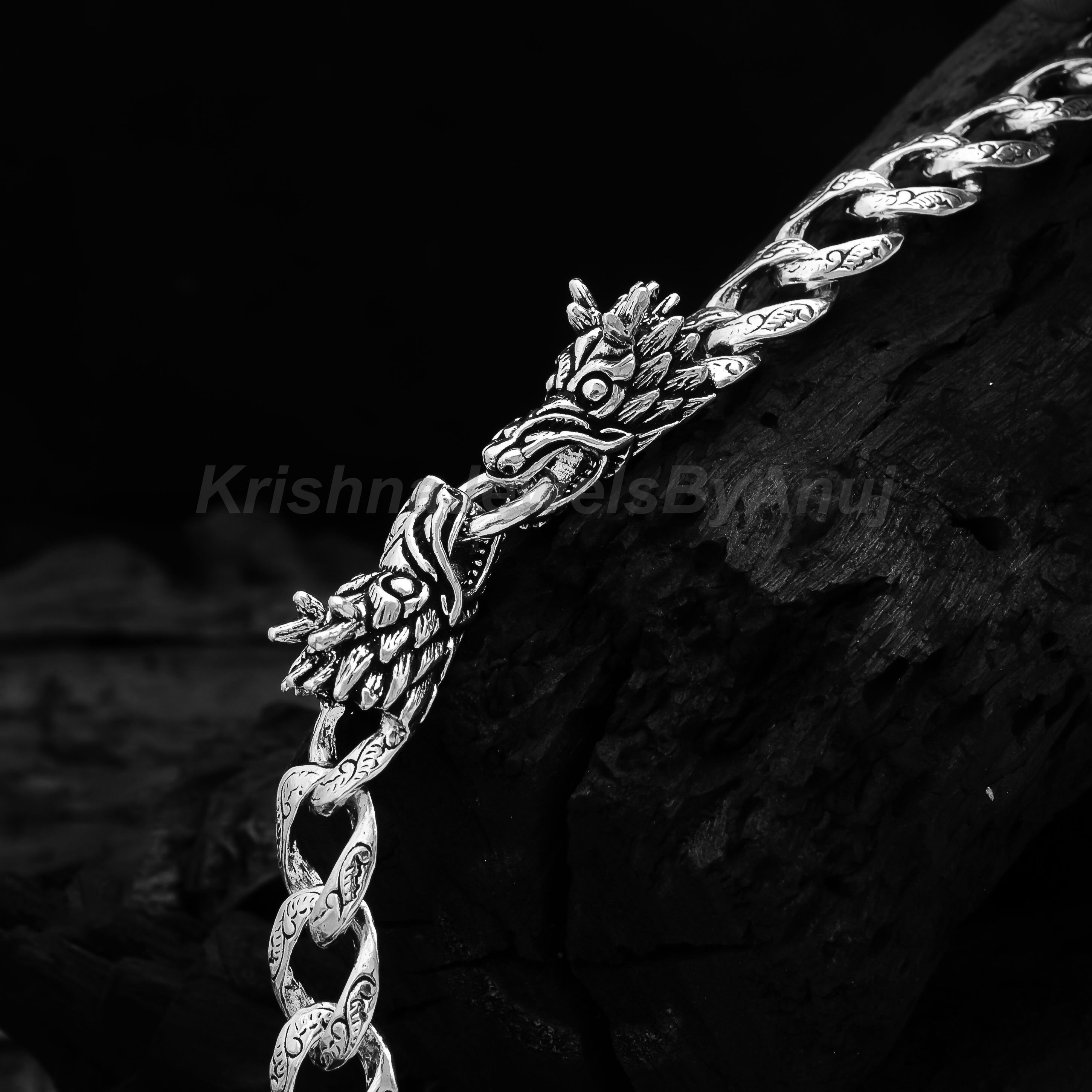 Dragon Silver Bracelet - 925 Solid Sterling Silver Dragon
