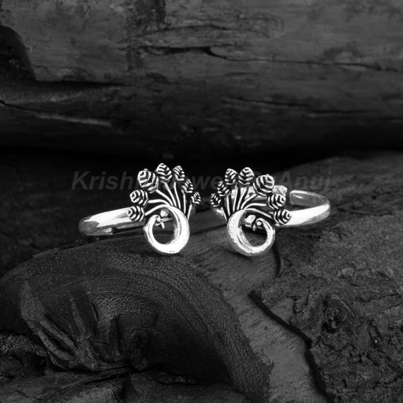 Silver Toe Ring Bridal Bichiya Design Peacock Bichiya Design