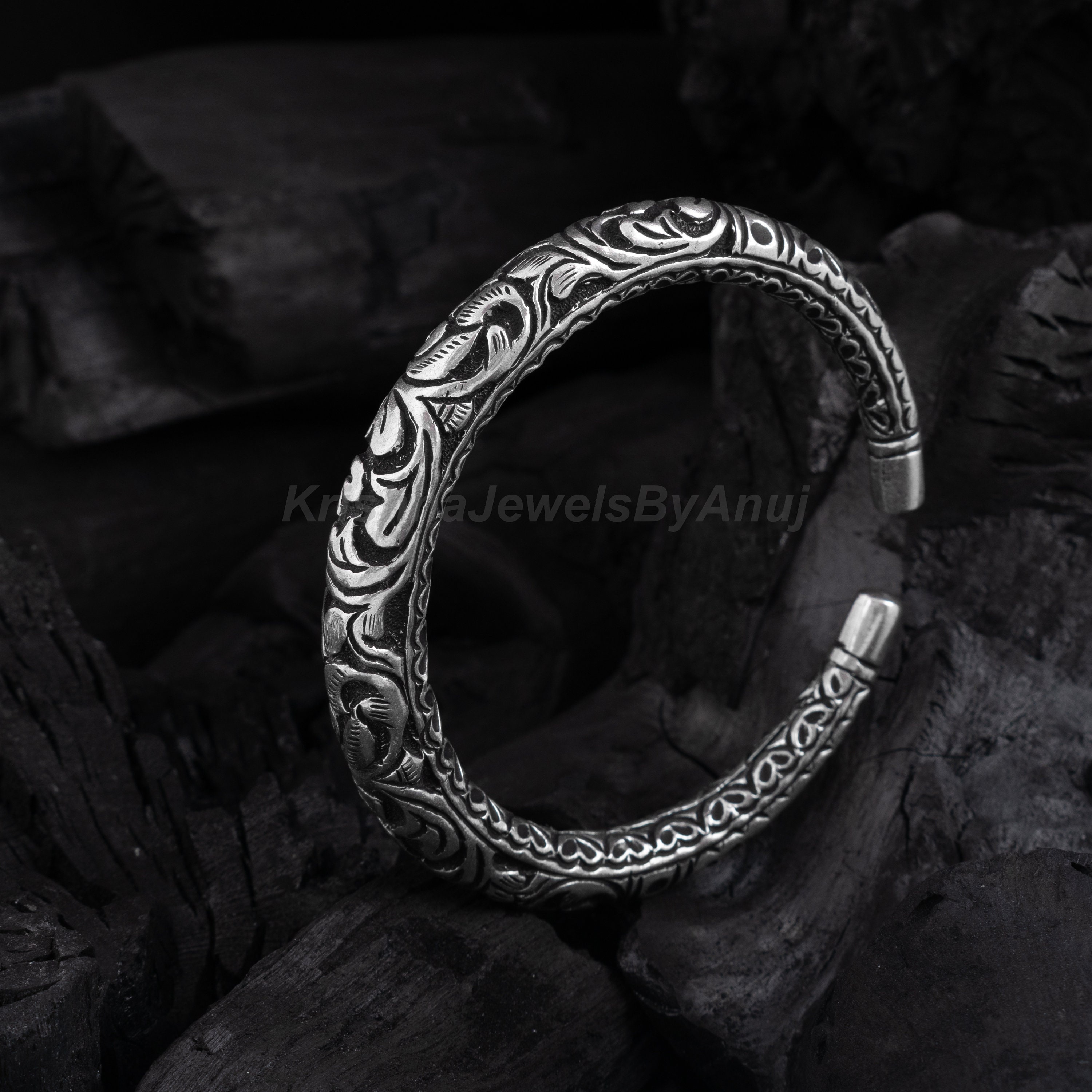 Gorgeous Handcrafted Bangle - 925 Solid Sterling Silver