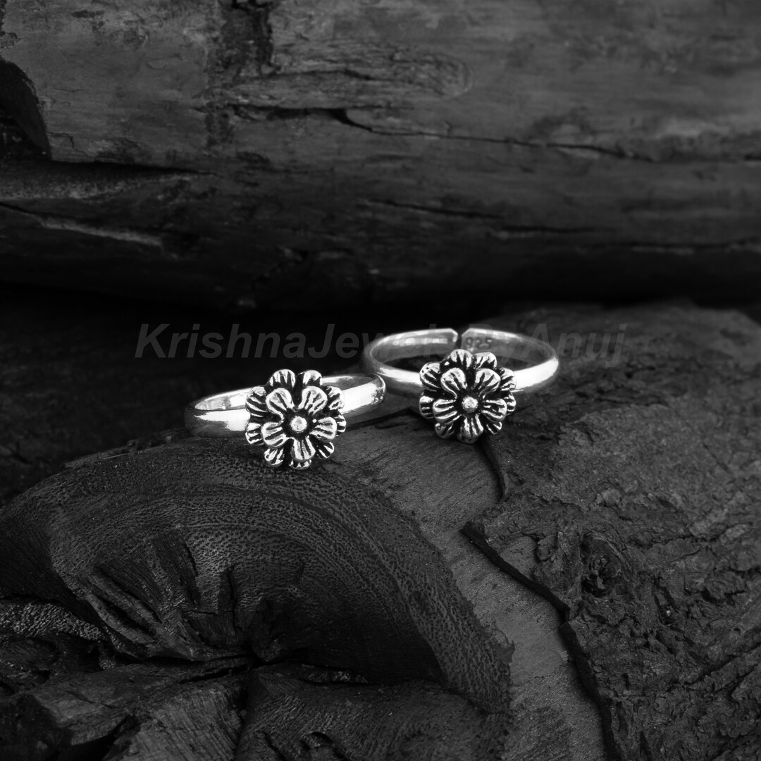 Flower Toe Ring 925 Sterling Silver Toe Ring Toe Ring Pair