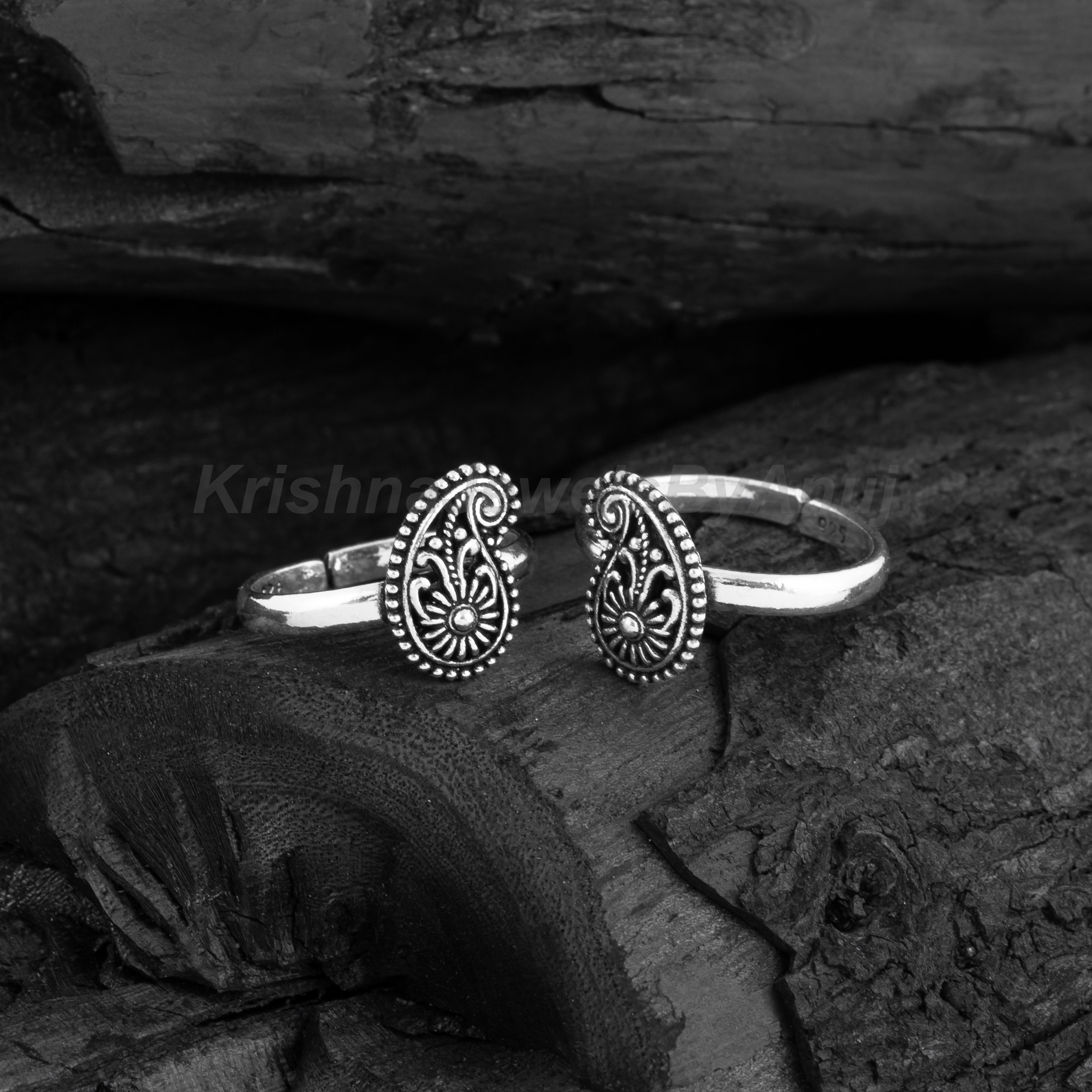 925 sterling silver amazing leaf design handmade toe ring, toe band stylish  modern women's brides jewelry, india traditional jewelry ytr47 | TRIBAL  ORNAMENTS