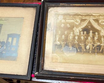 Pittsburgh Pa FOSTER CLUB -RARE Pair of Antique Original Photos est 1910s-20s Local History Photographs