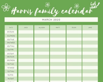 Family calendar
