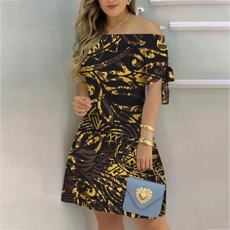 Off shoulder top hawaiian blouse