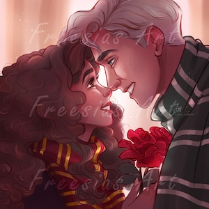 Dramione HP Arte imprimible Arte digital Fanart Asistente de arte de pared