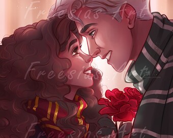 Dramione HP Printable Art Digital Art Fanart Wall art Wizard