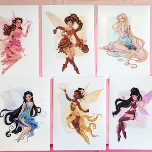 Pixie Hollow Fairies Print, art, fanart, fairy, spring