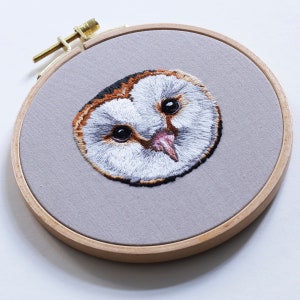 Barn Owl embroidery kit