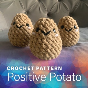 Funny Positive Potato with Positive Card Handmade Mini Potato Cheer Up  Gifts UK