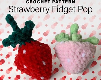 Strawberry Fidget Pop Crochet PATTERN