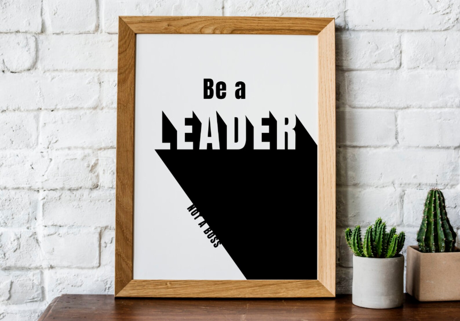 Be A Leader Not A Boss Printable Motivational Poster Etsy