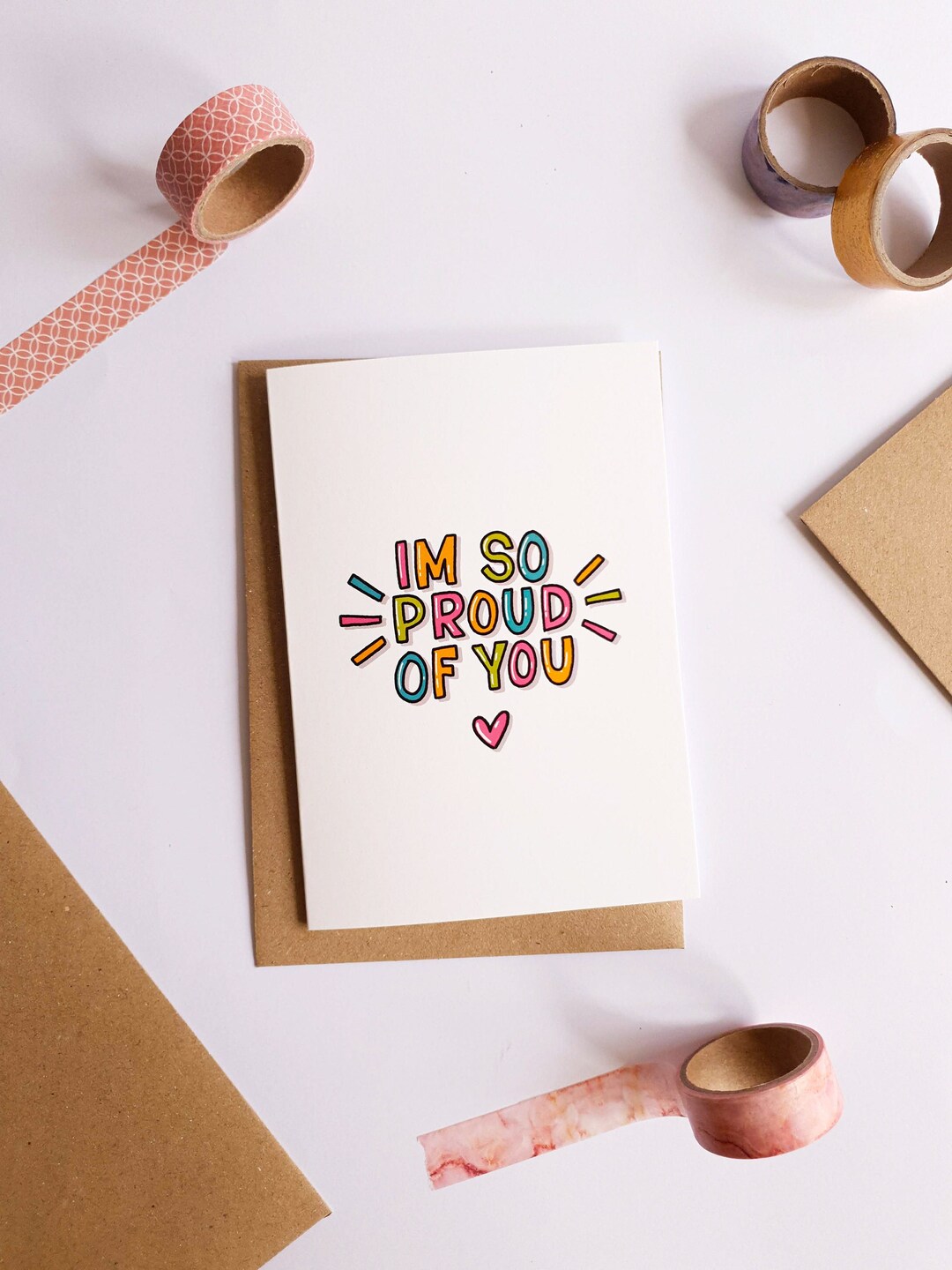 A6 I'm so Proud of You Card Cute Design Card for A - Etsy UK