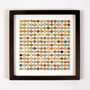 Original 3D Kunstwerk, Kunst Collage, Geometrische Wand Dekor, Moderne gerahmte Collagen Kunst, Bereit zum Aufhängen, abstrakte Kunst, Blattgold