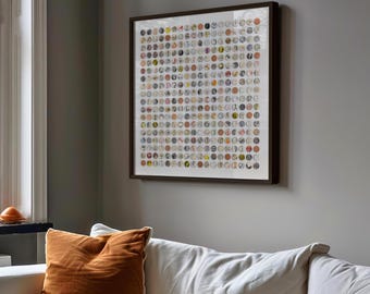 Original 3D Mixed Media Collage, Human Anatomy Dots Artwork, Geometric Spot Art, 3D Wood Collage, Large Scale Artwork, Art For Interiors