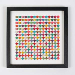 Original Dot Wall Art, 3D Painting, Geometric Wall Art, Wall Decor, Abstract geometric dot painting, Ready to Hang Framed Art