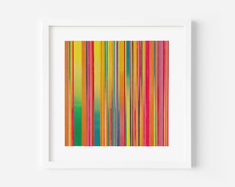 Fine Irregular Stripe Colour Study Giclee Print, Limited edition Print, Wall Art, Geometric Artwork, Wall Art Decor